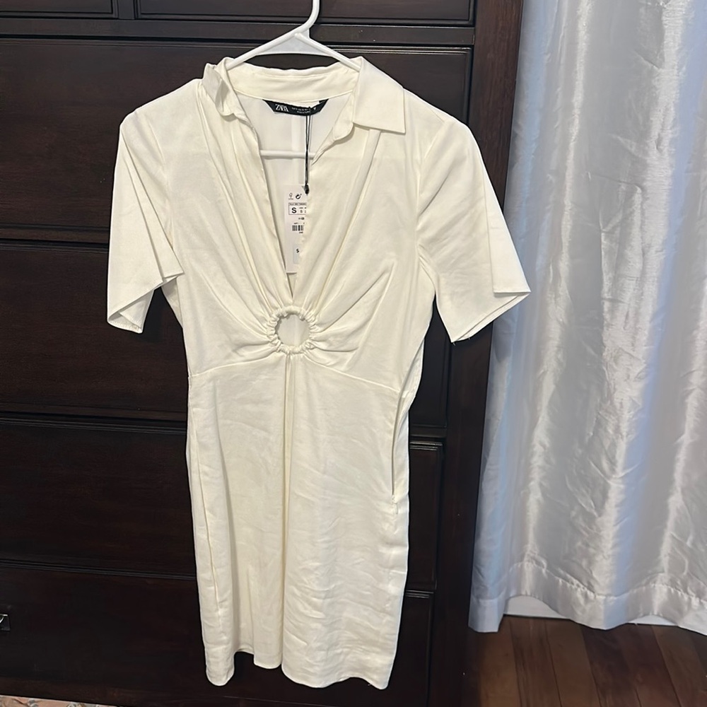 Zara white shirt dress new with tags